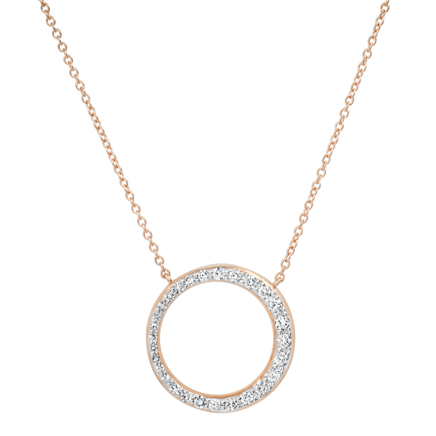 Asymmetrical Diamond Loop Necklace