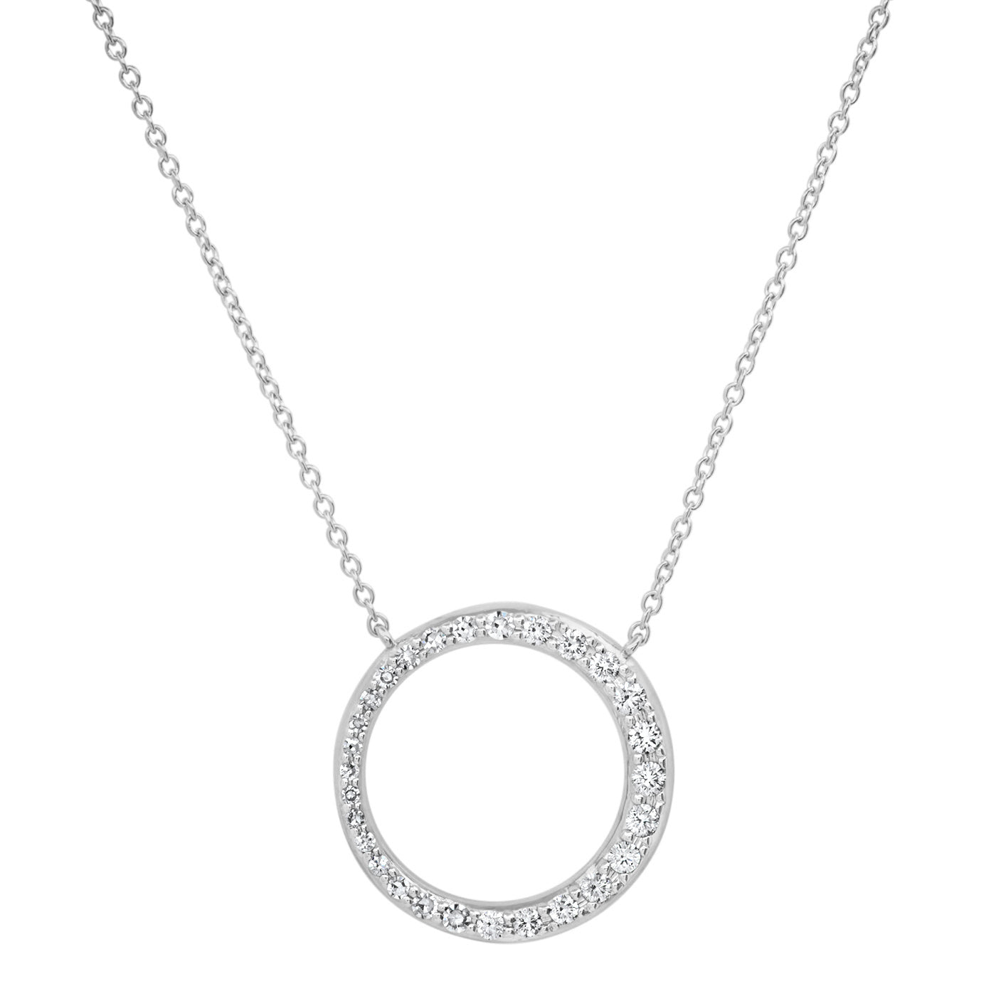 Asymmetrical Diamond Loop Necklace