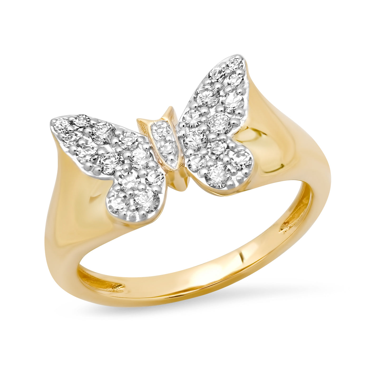 Mini Diamond Butterfly Pinky Ring