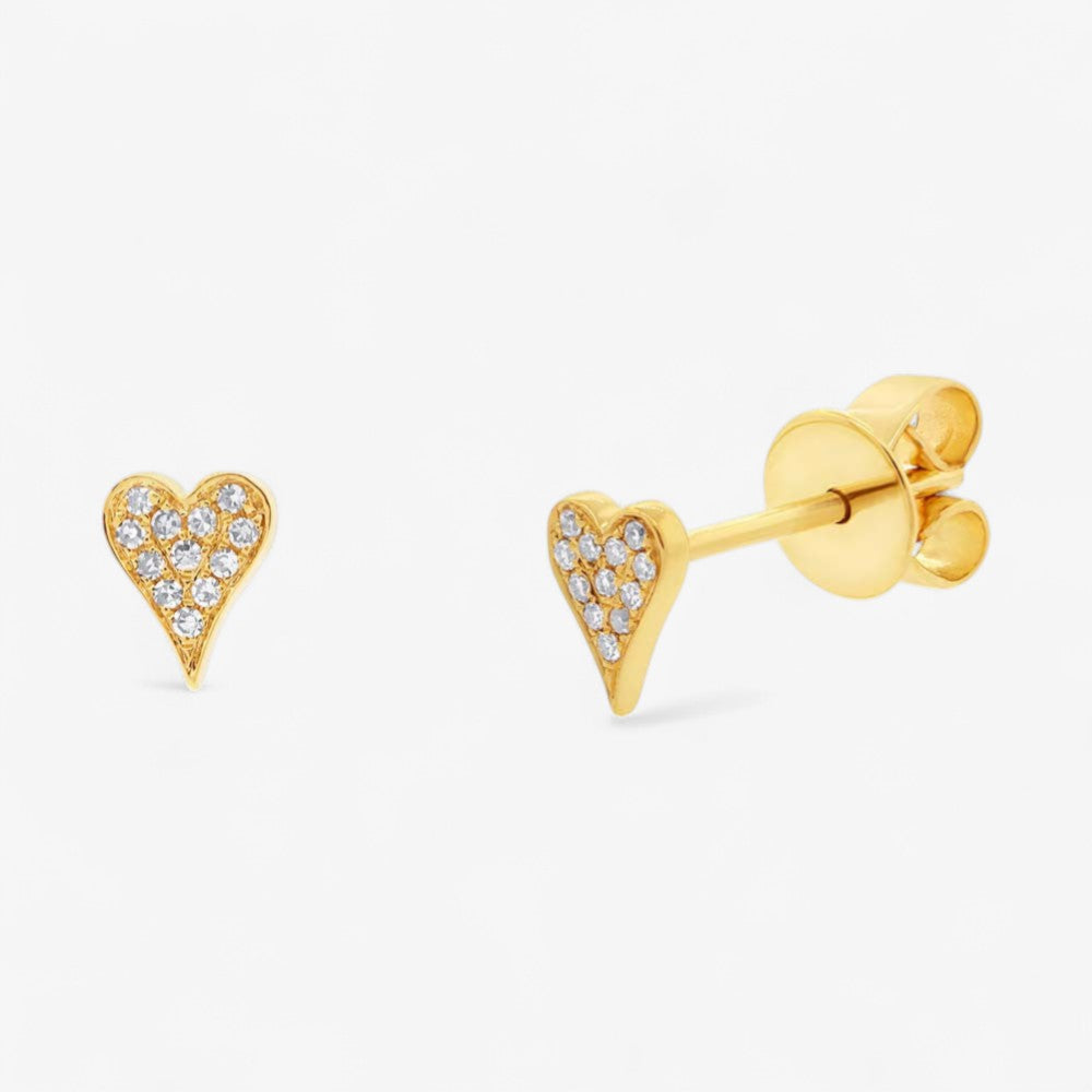 Mini Token Heart Studs