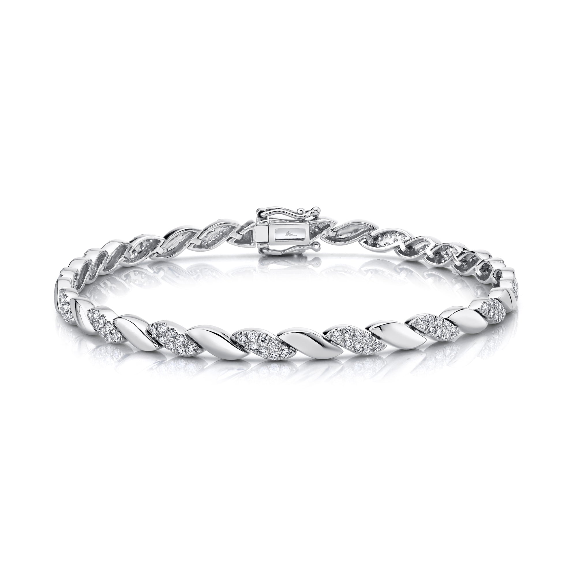 Gold and Diamond Twist Bracelet