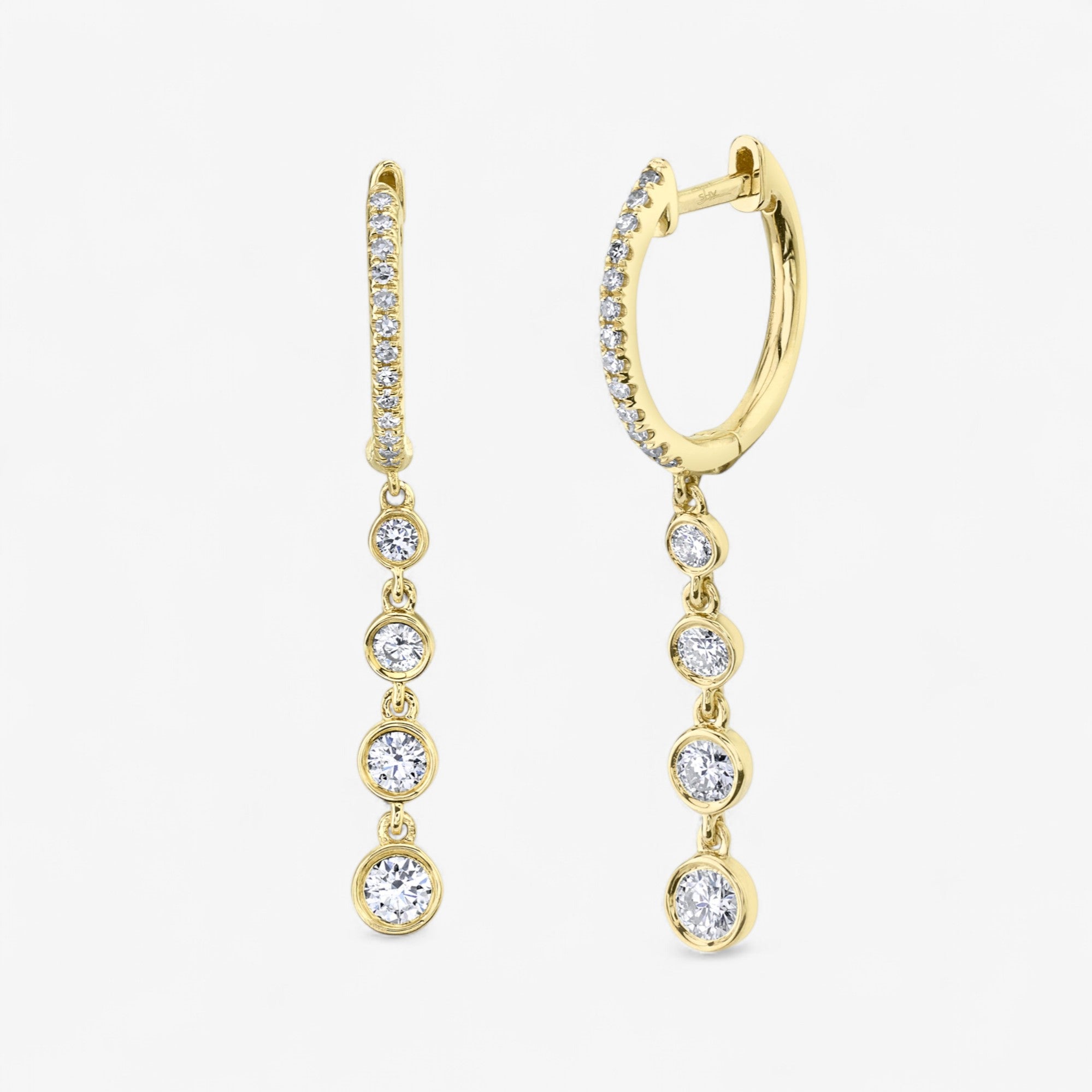 Margot Pave Huggie with Graduated Bezel Drop