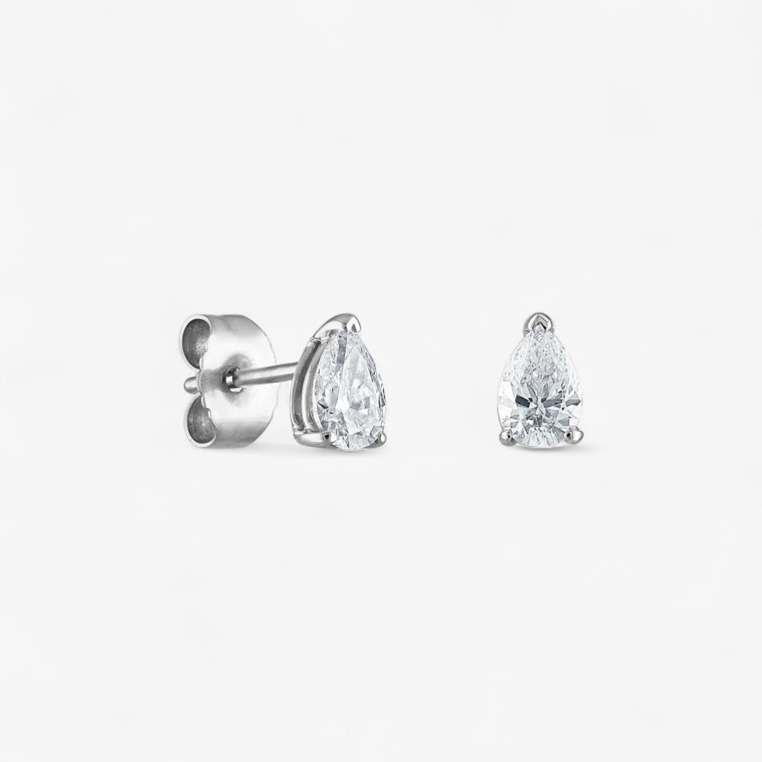 Signature Pear Diamond Stud Earrings