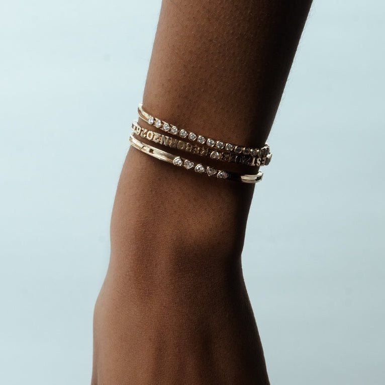 Petite Personalized Slider Bangle™