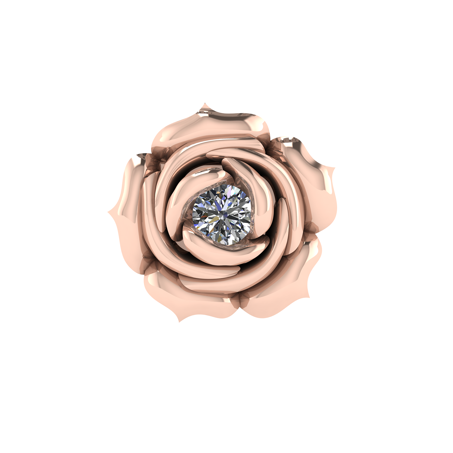 Jumbo Rose Slider Charm 18K Rose Gold