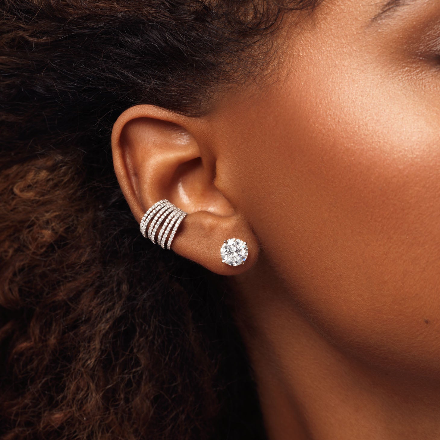 Astrid Pave Multi Row Ear Cuff