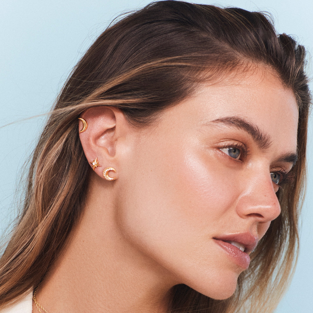 Token Gold Moon Studs