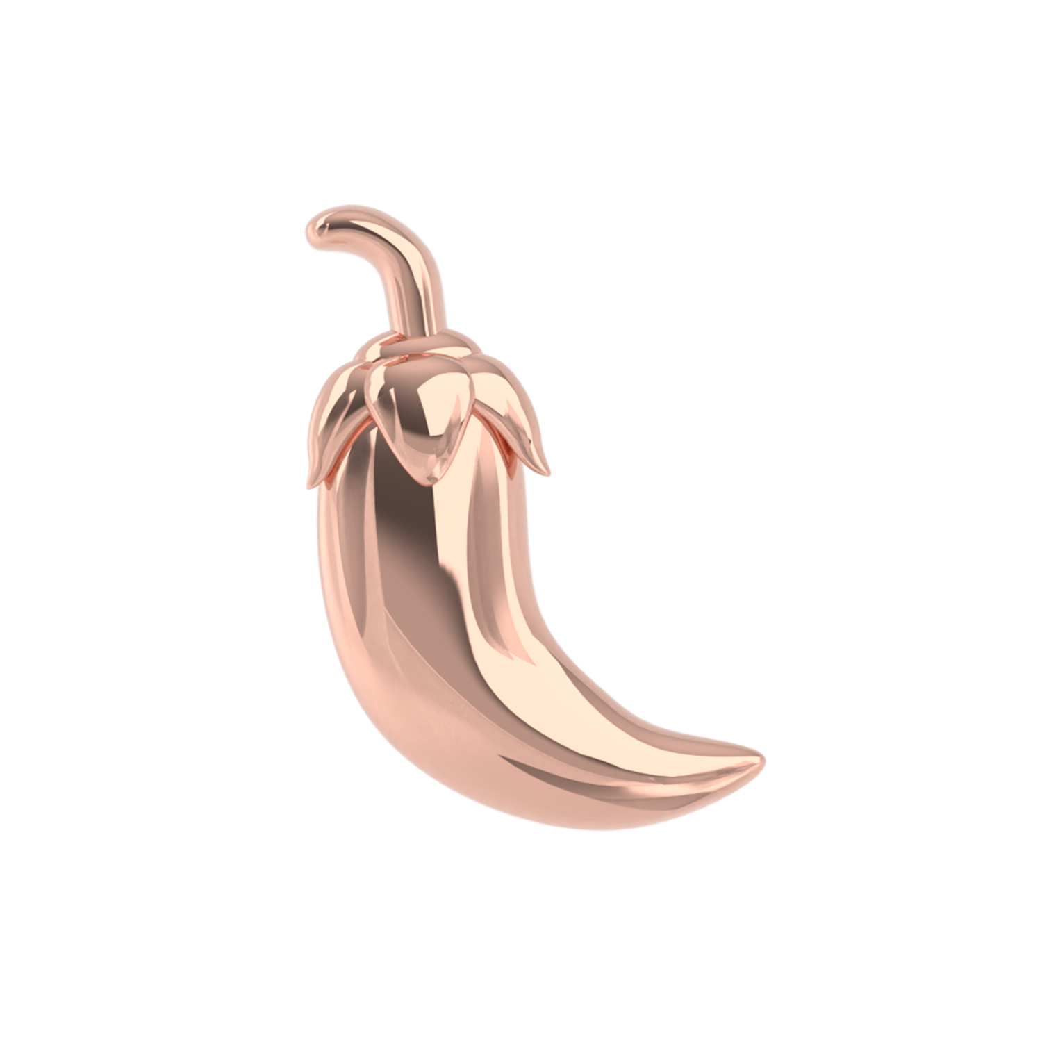 Slider Gold Hot Pepper Charm 18K Rose Gold