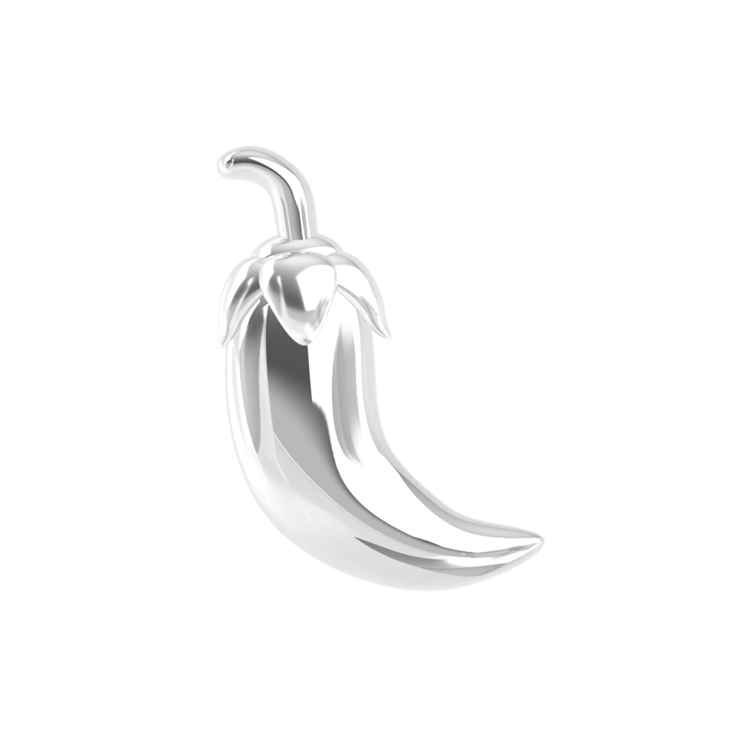 Slider Gold Hot Pepper Charm 18K White Gold