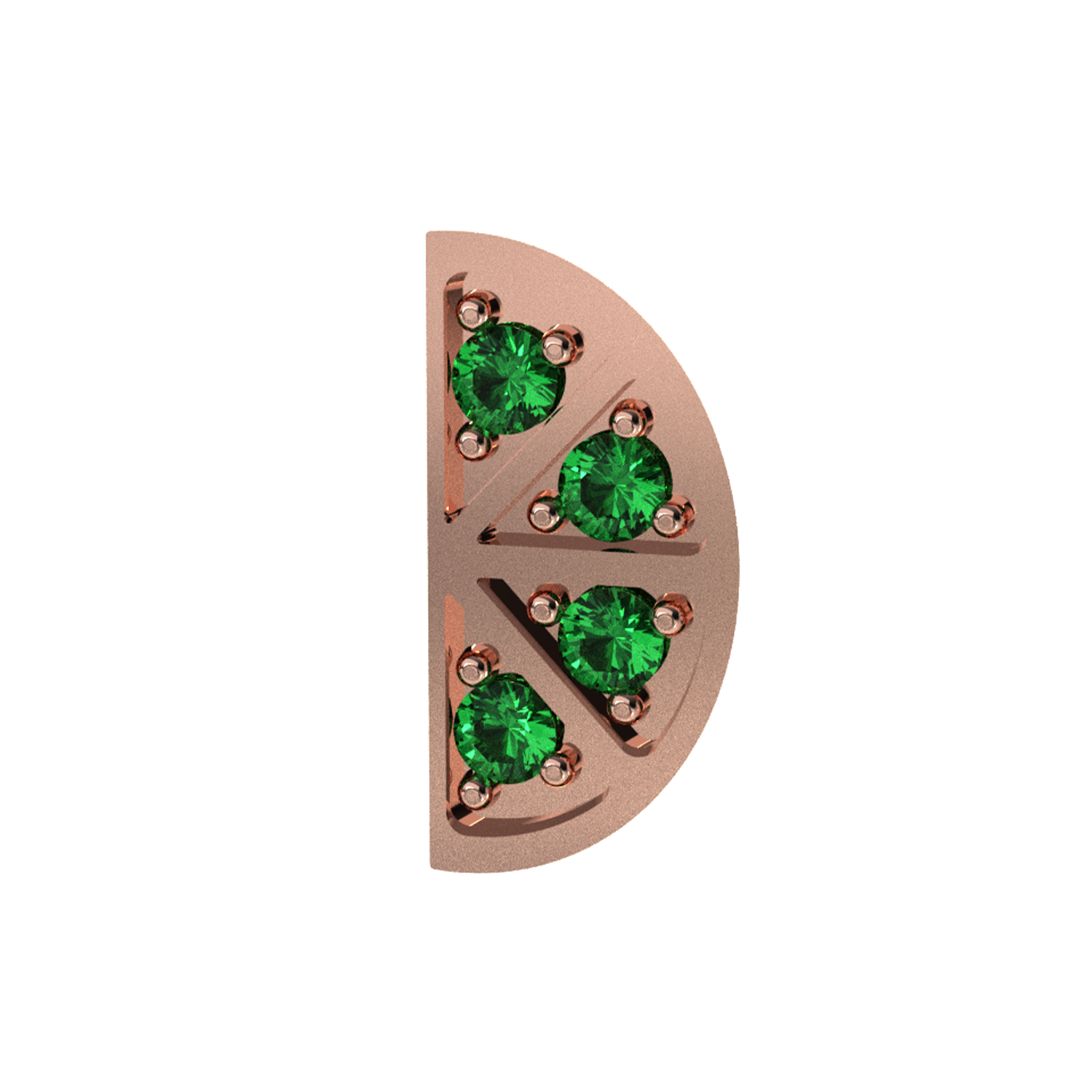 Slider Lime Slice Charm 18K Rose Gold