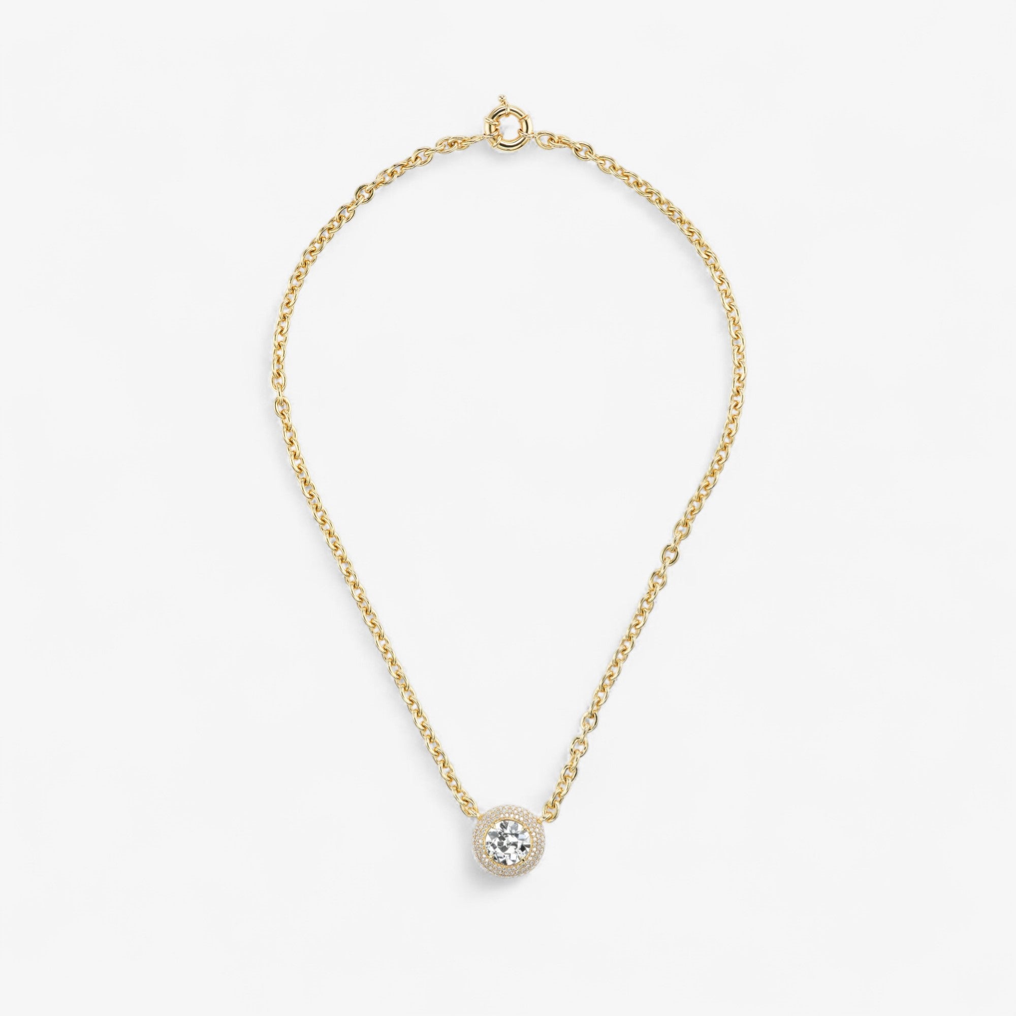 Old Euro Diamond Pendant