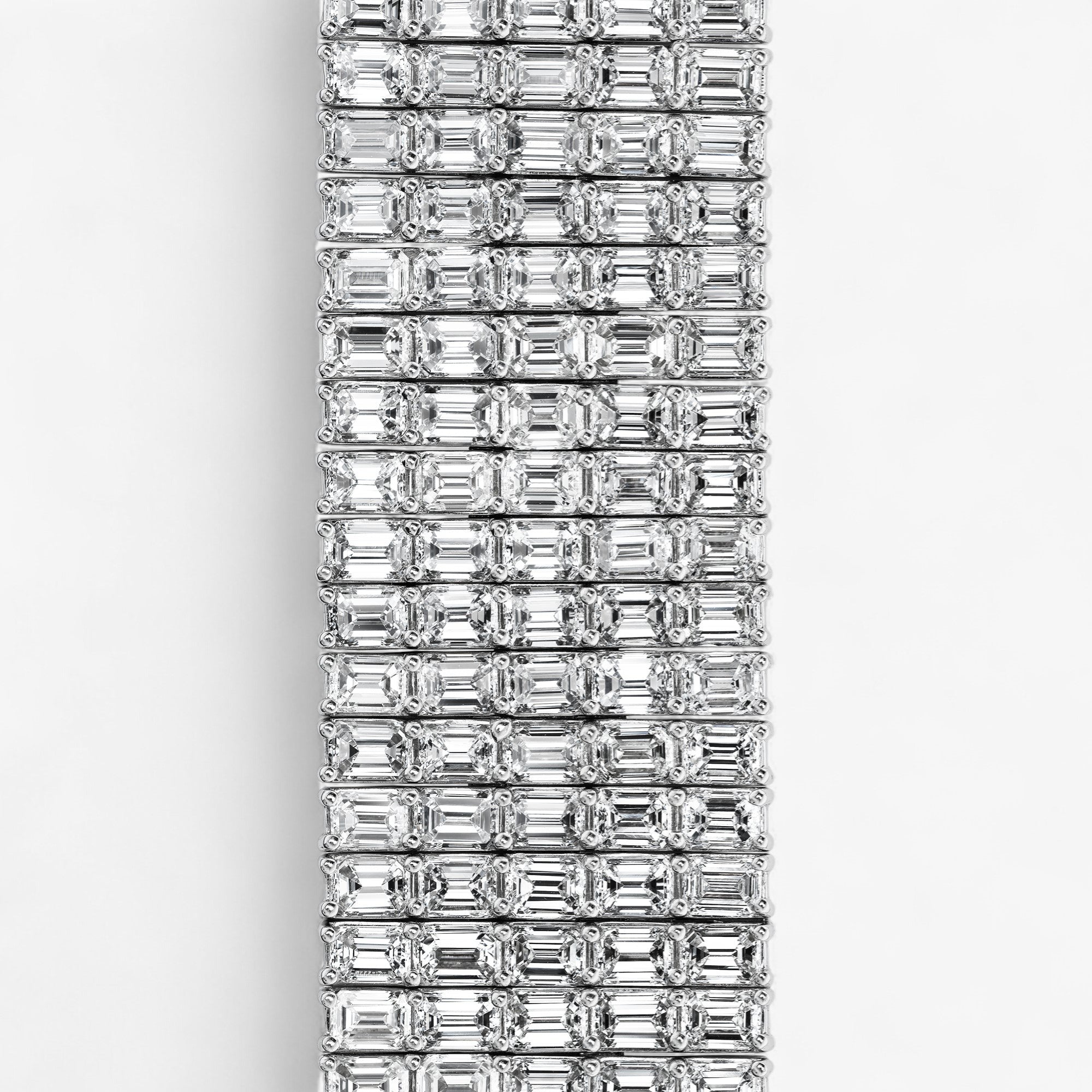 84CT Emerald Cut Diamond Choker Necklace