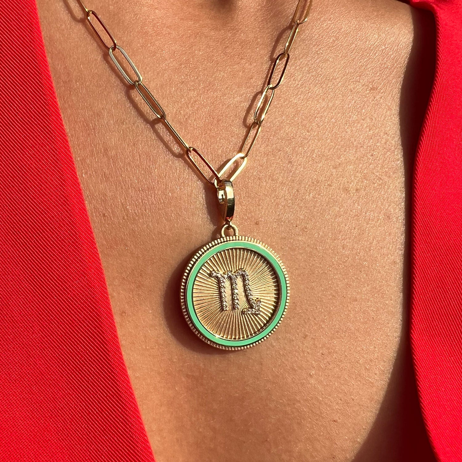 Zodiac Star Sign Necklace Charm
