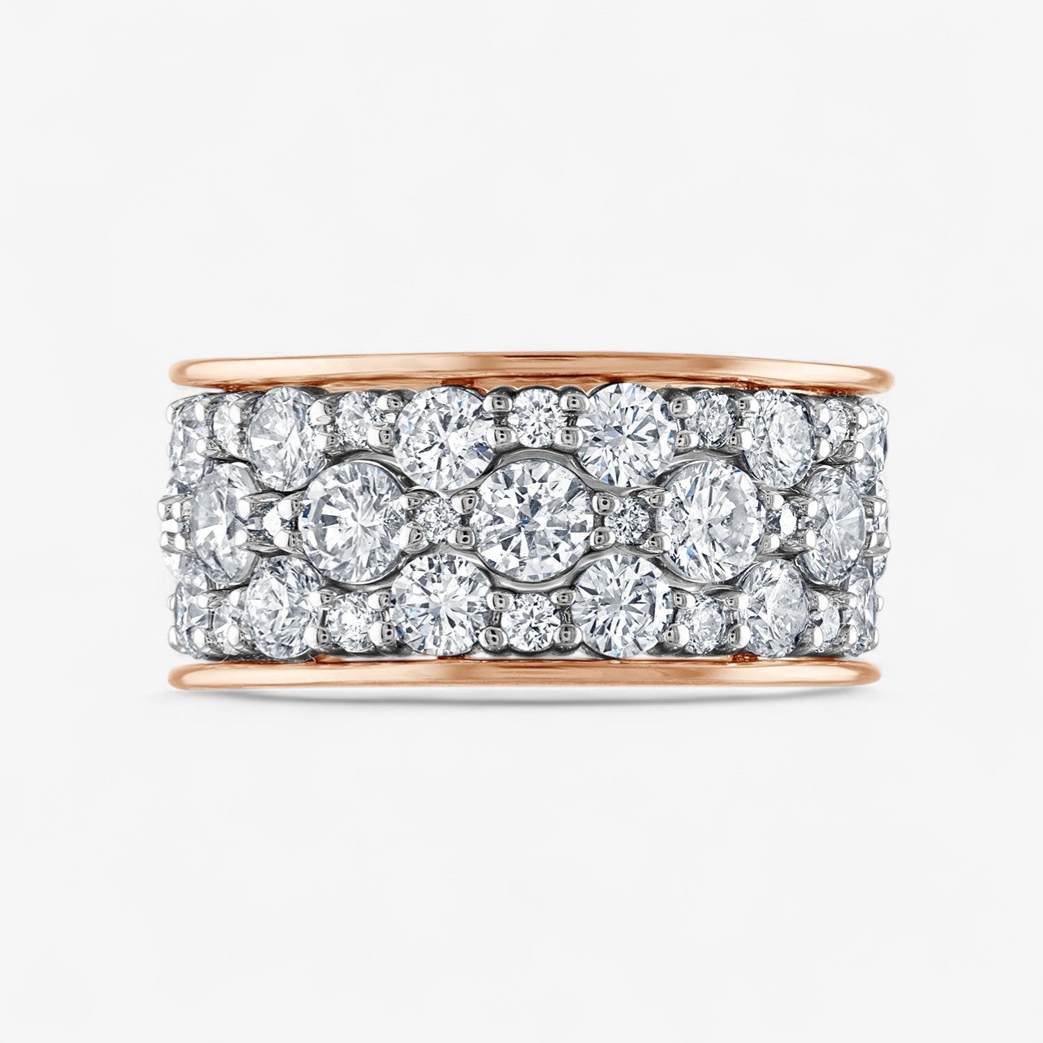 Scalloped Diamond Stack Rings