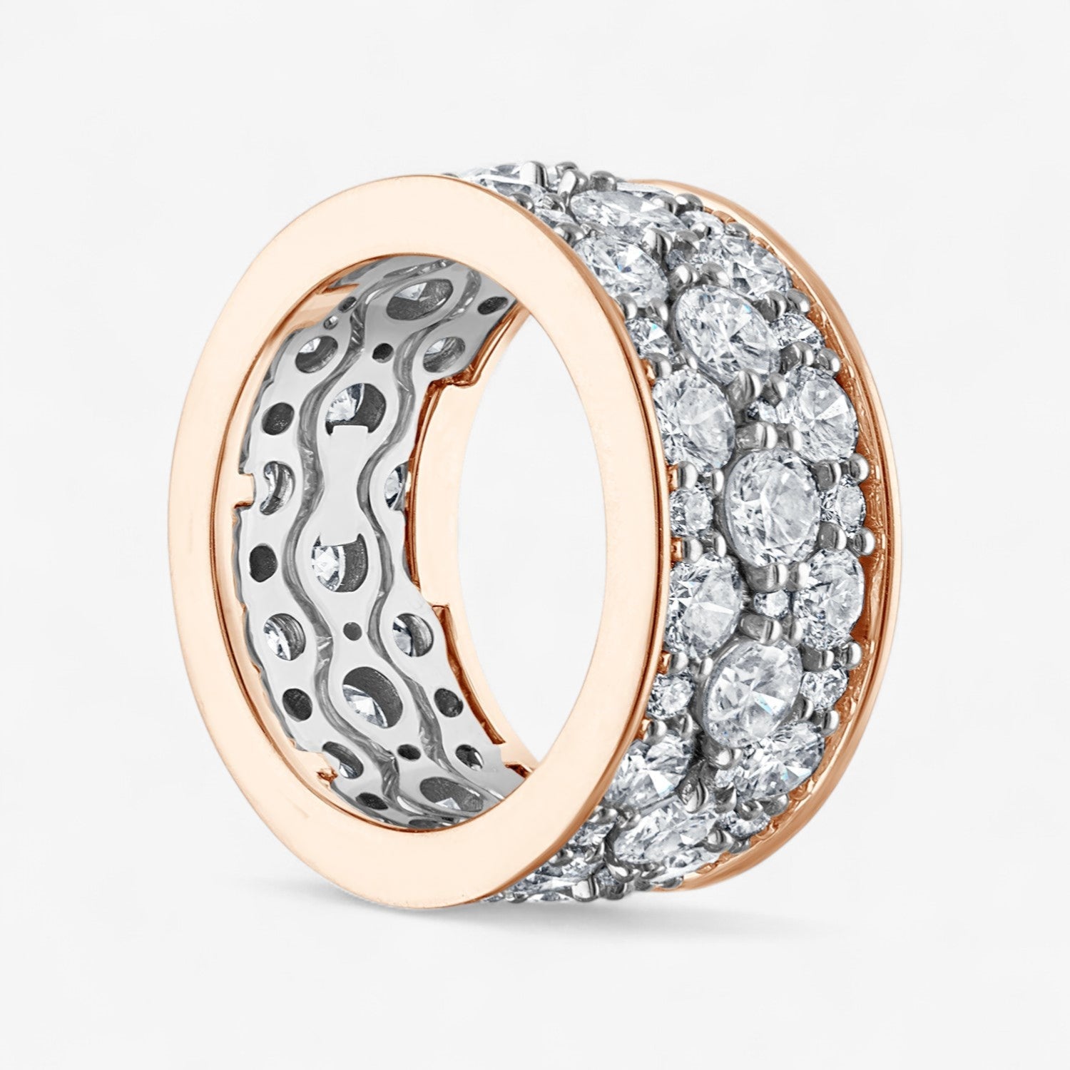 Scalloped Diamond Stack Rings