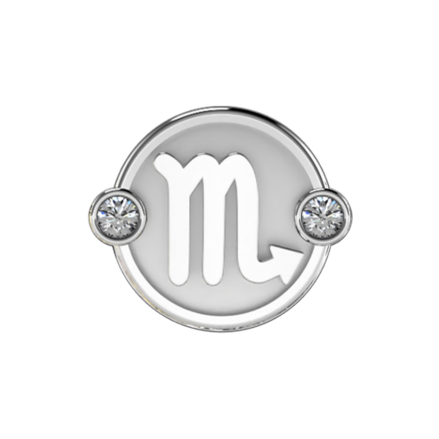 Scorpio Slider Charm 18K White Gold