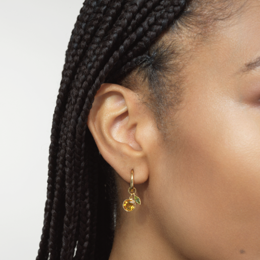Vault Sale: Cocktail Orange Hoop Earrings in Vermeil