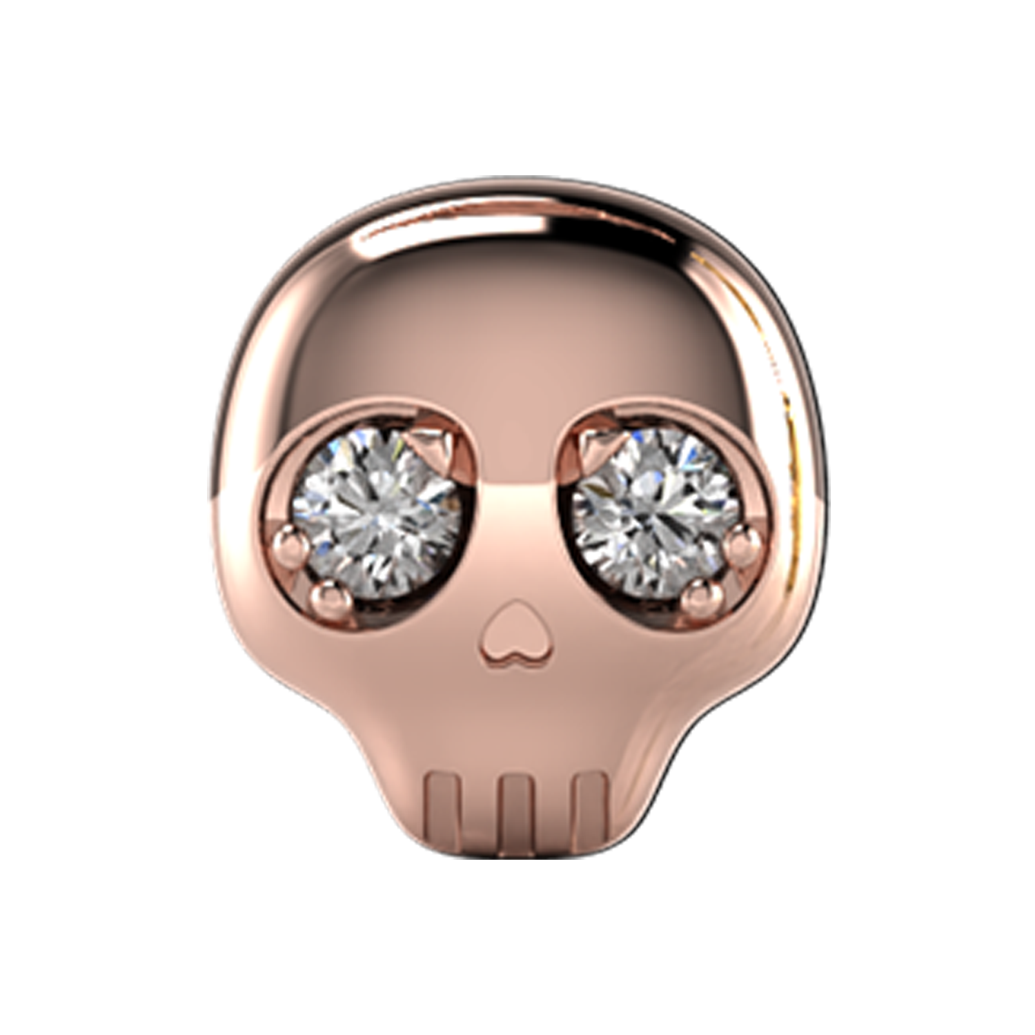 Skull Slider Charm 18K Rose Gold