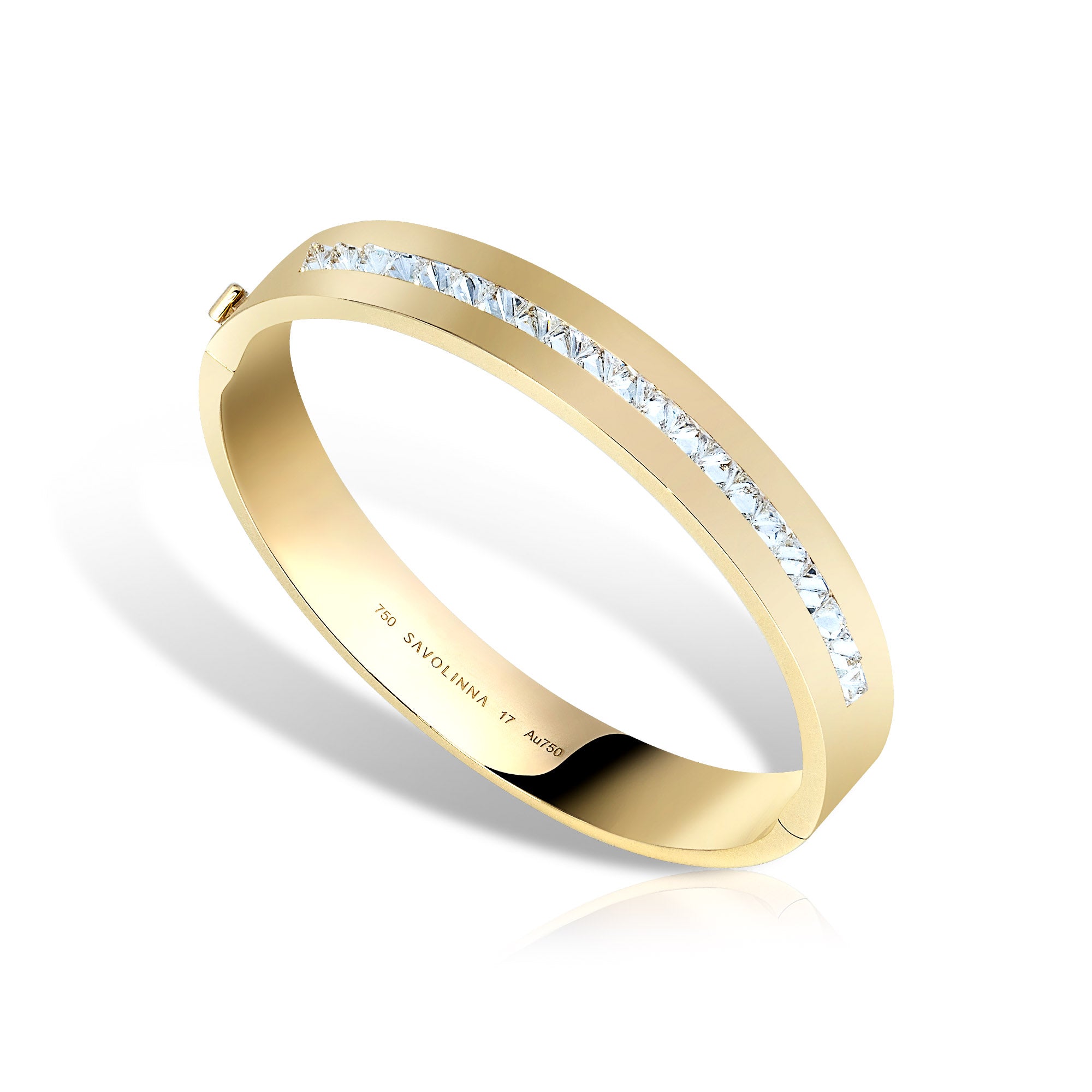 Spiked Single Row Diamond Bangle