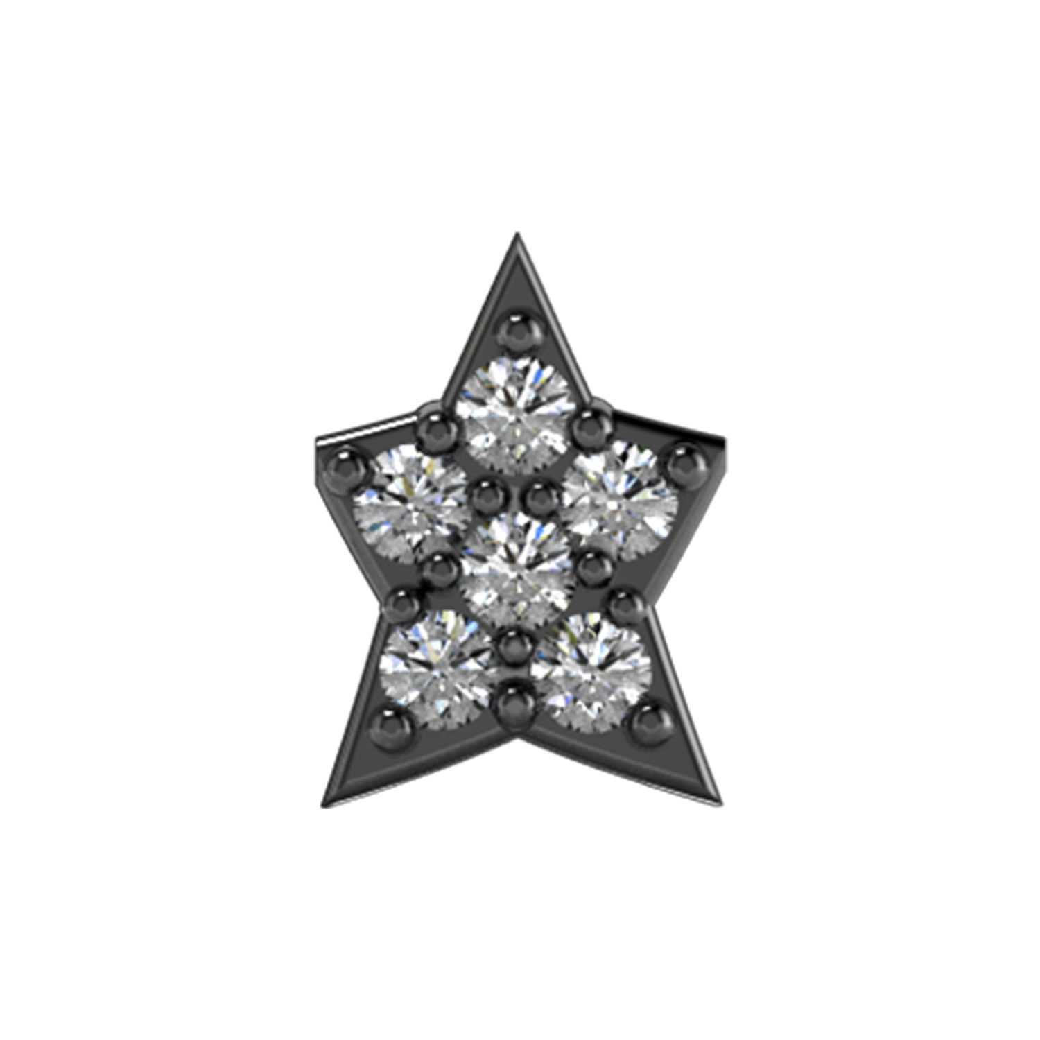 Slider White Diamond Star Charm