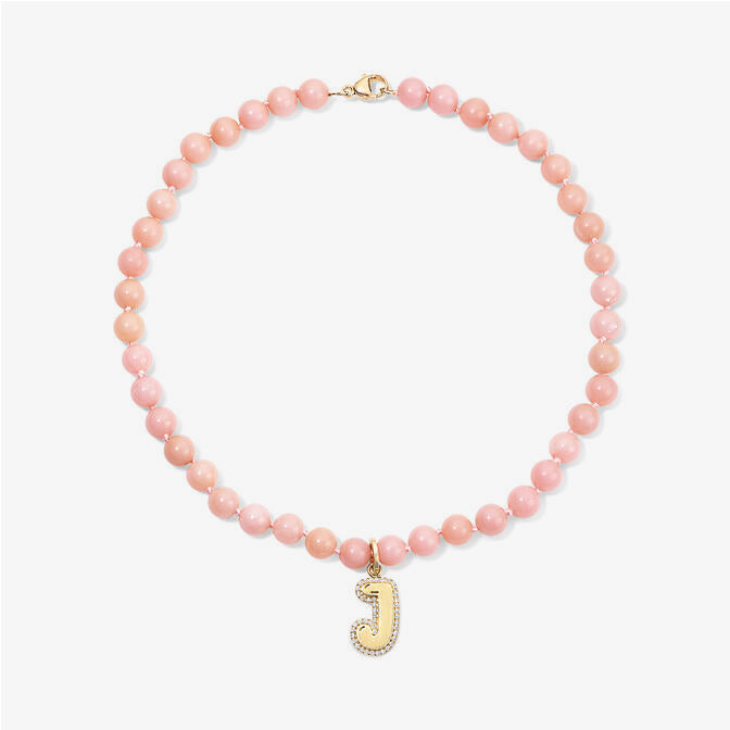 Sterling Silver Jumbo Bubble Initial With Pave Outline Charm