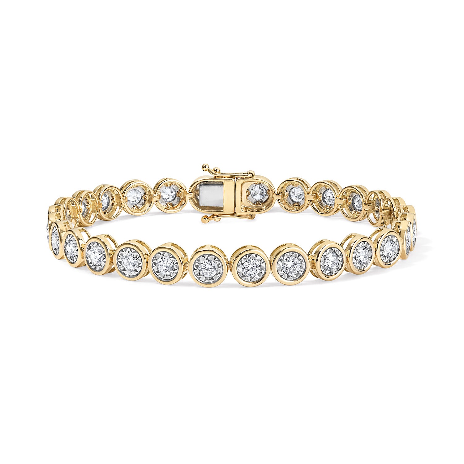 Straight Line Illusion Tennis Bracelet
