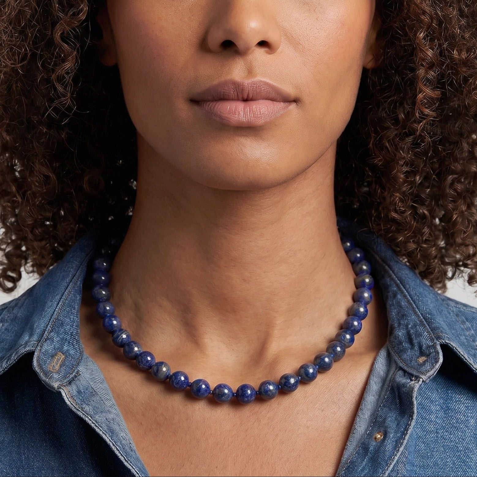 Kendall Lapis Beaded Necklace