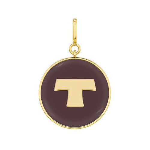 The Chocolate Enamel Letter Disc Charms