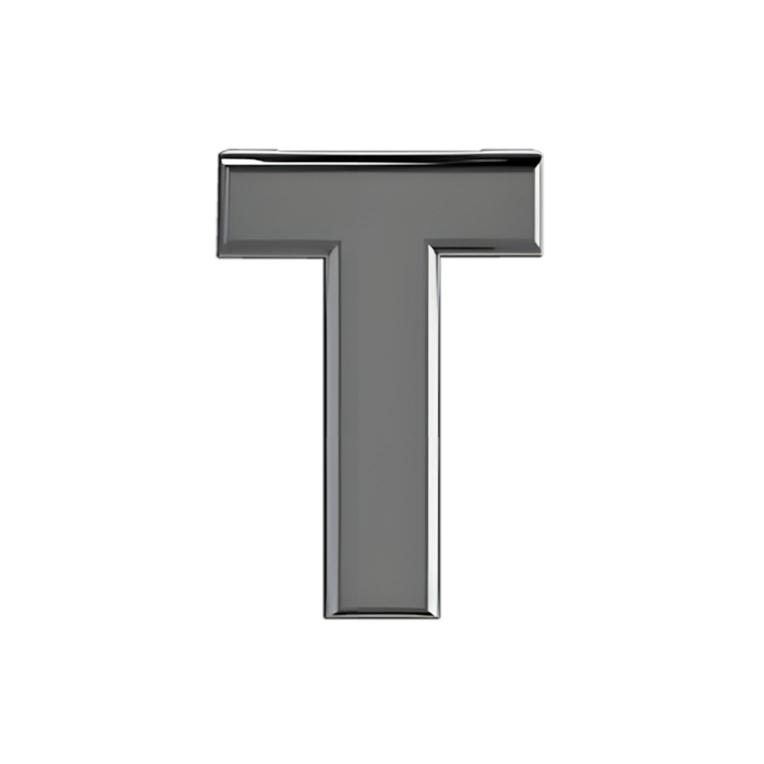 Slider Solid Letter T Charm