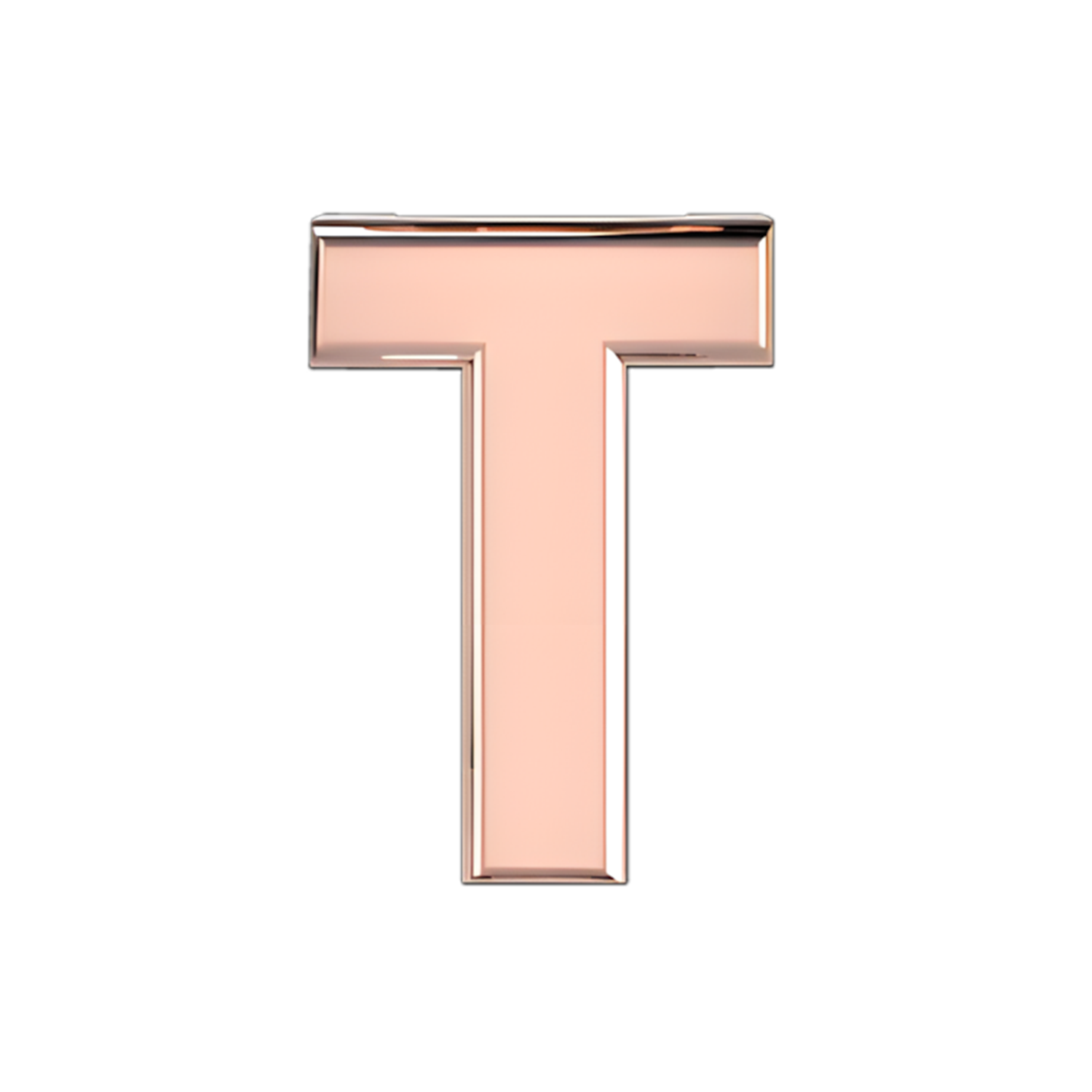 Slider Solid Letter T Charm