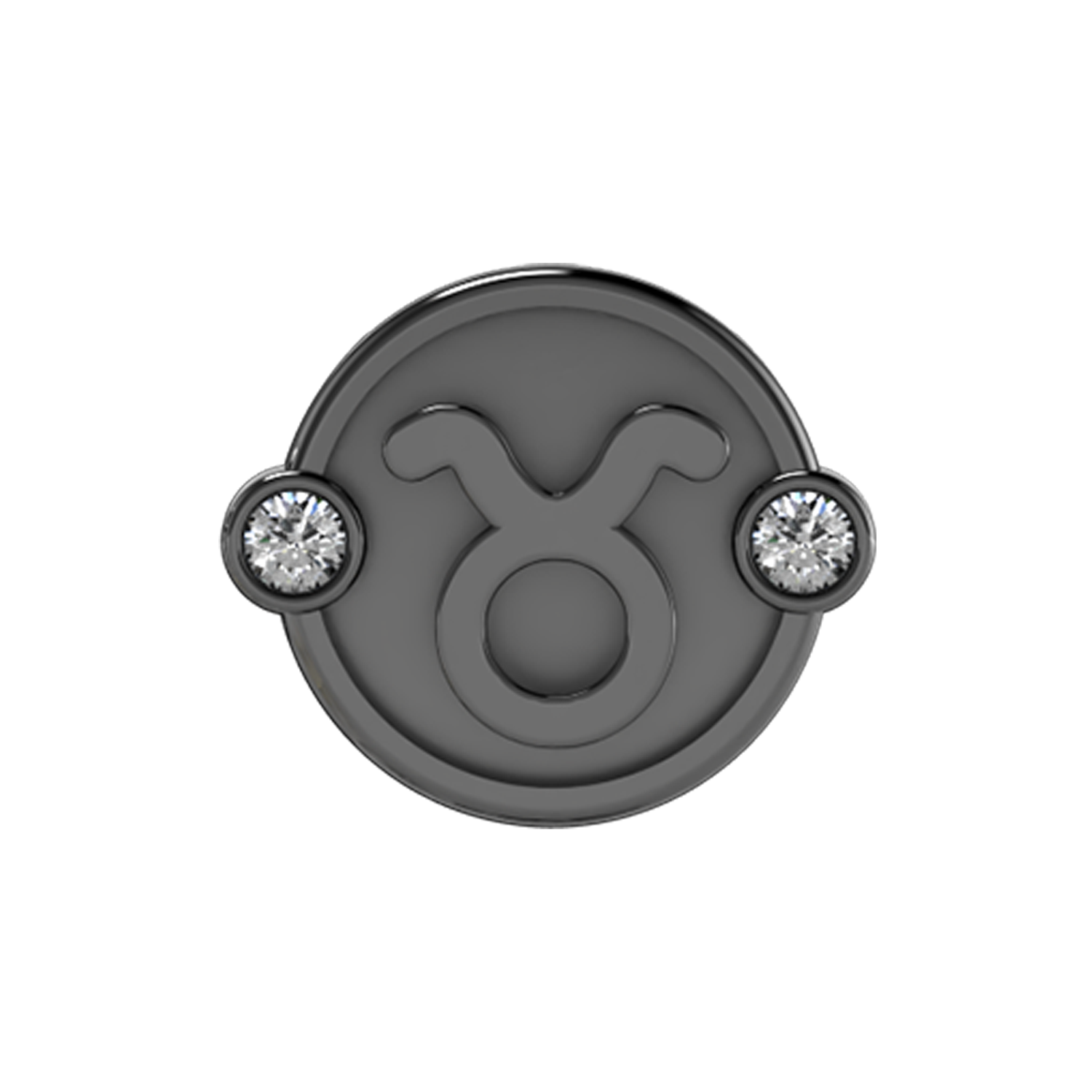 Taurus Slider Charm Black Rhodium