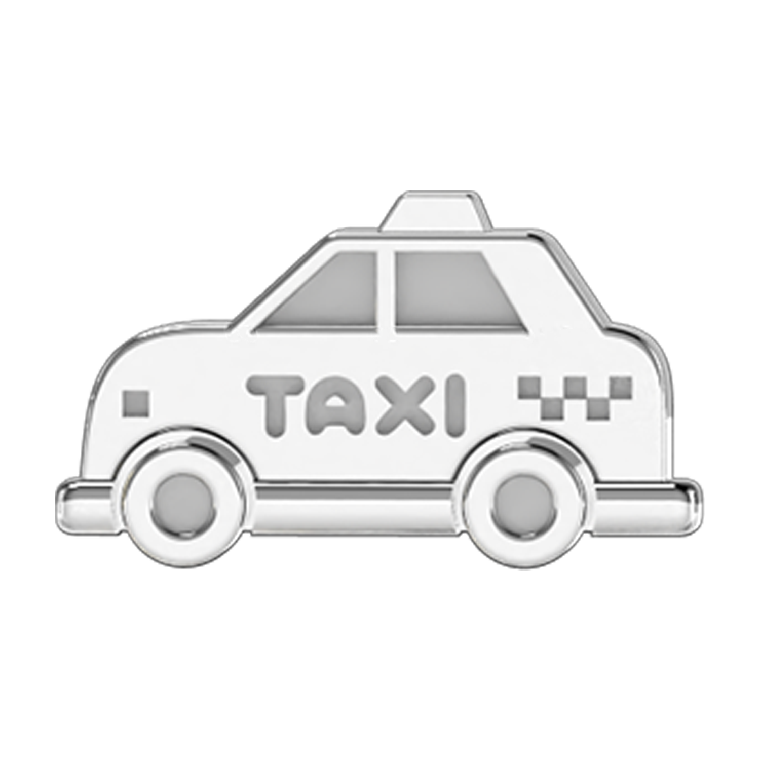 Taxi Slider Charm 14K White Gold