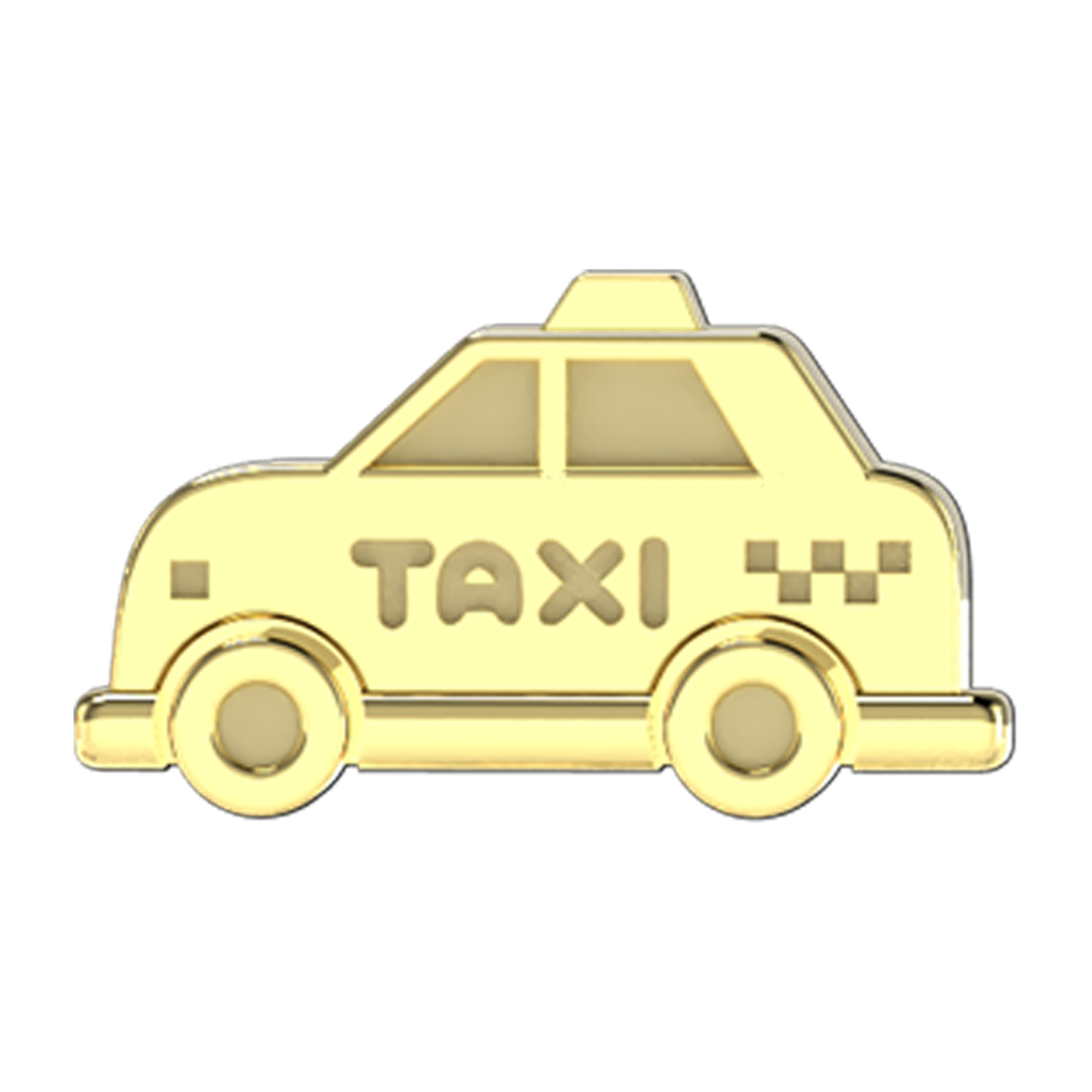 Taxi Slider Necklace Charm 14K Yellow Gold