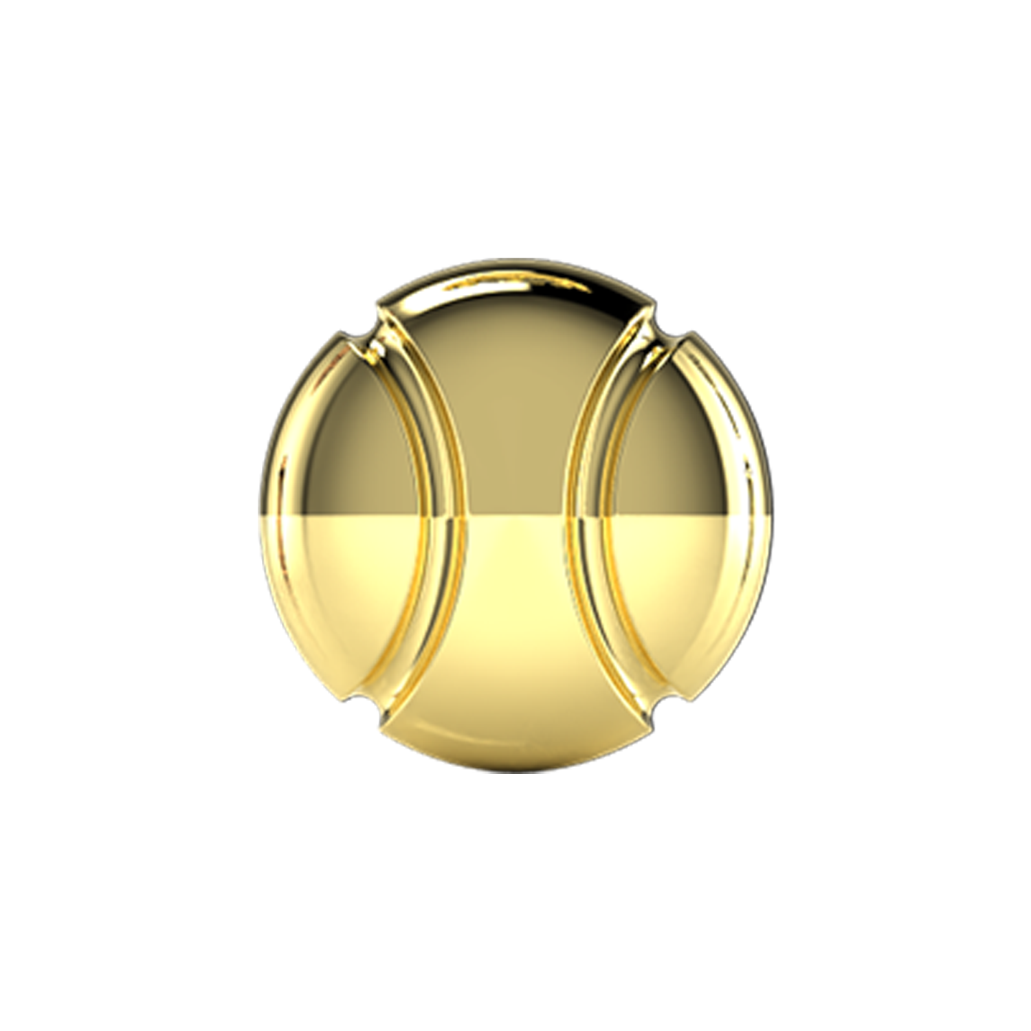 Tennis Ball Slider Charm 18K Yellow Gold