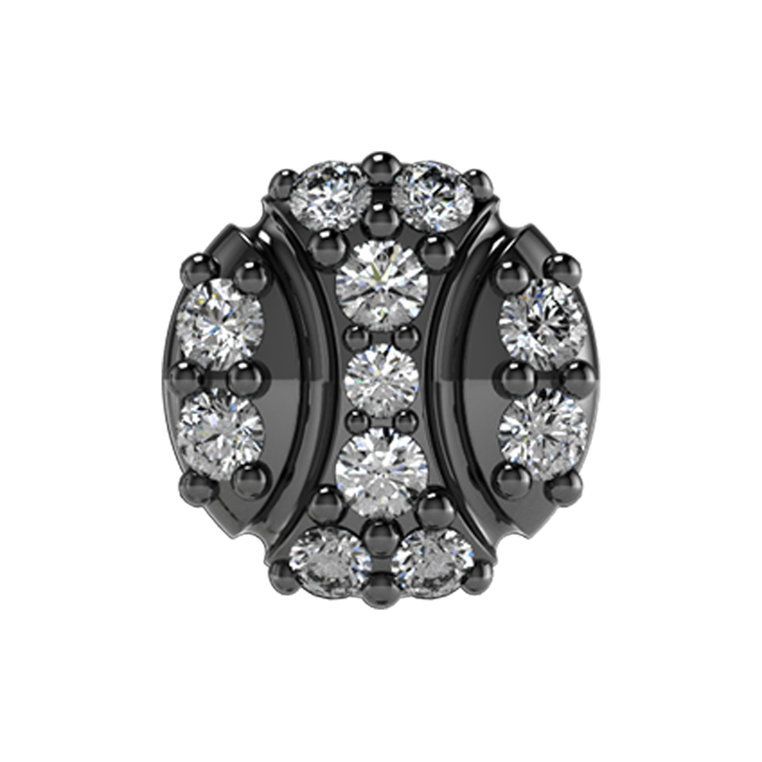 Pave Tennis Ball Slider Charm