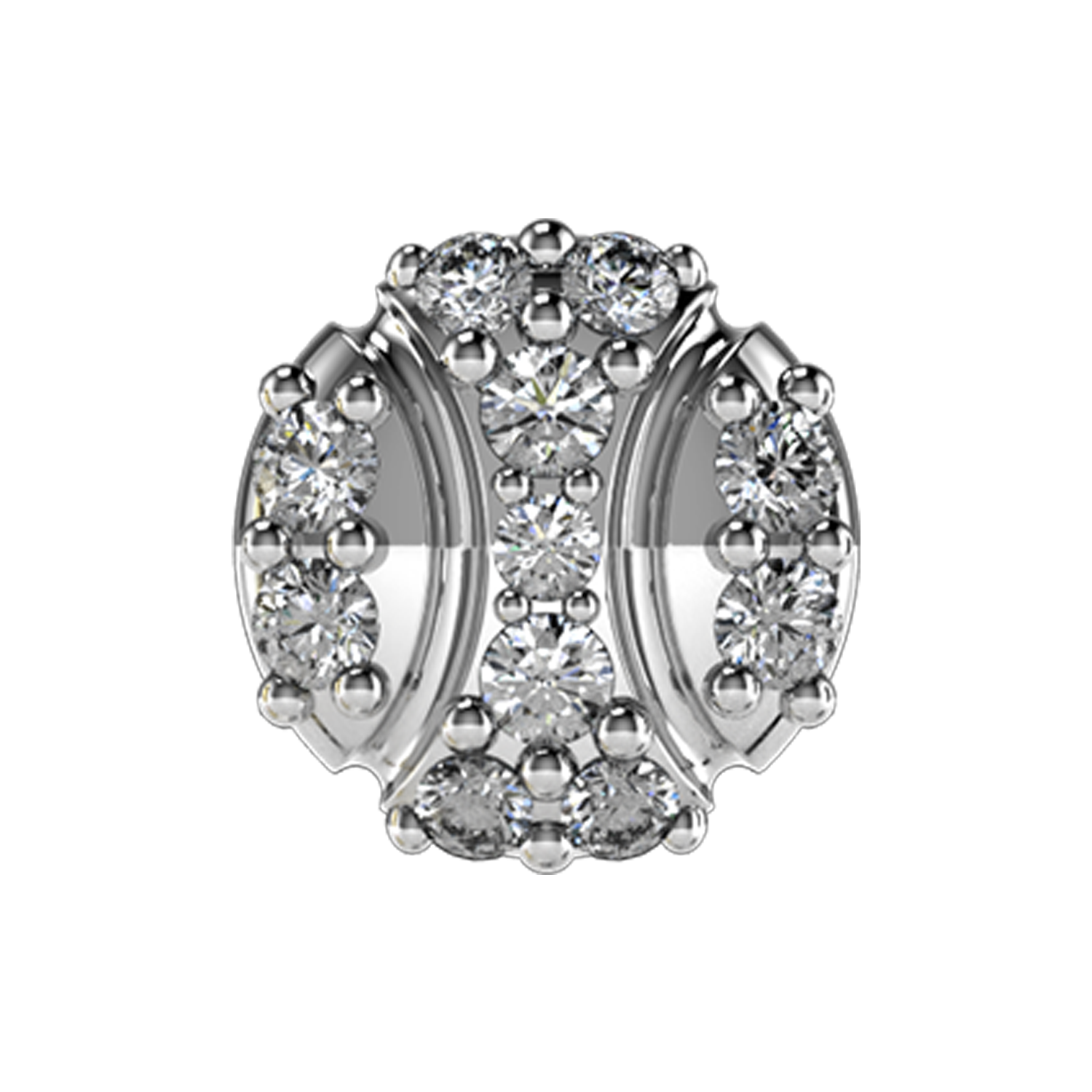 Pave Tennis Ball Slider Charm