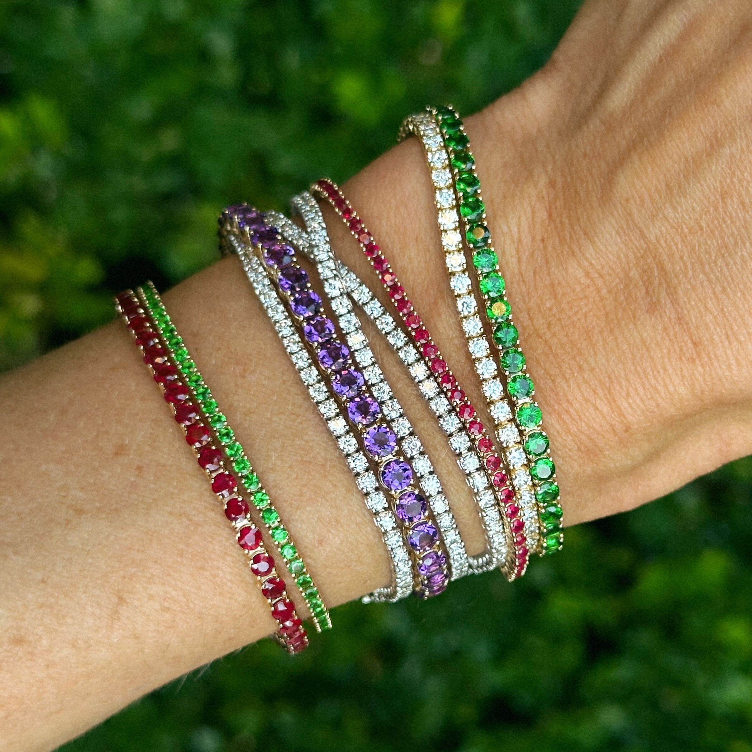 Green Tsavorite Tennis Bracelet