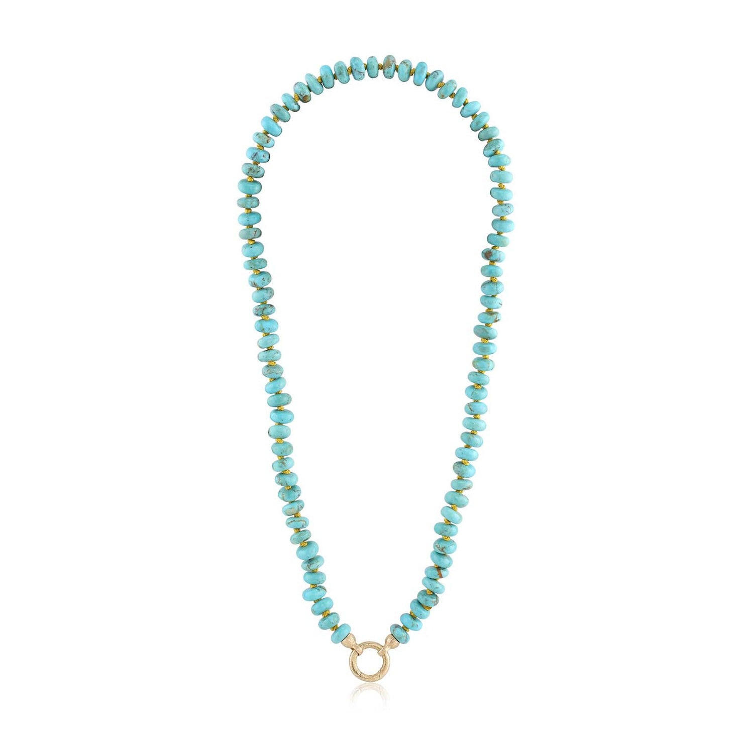 Calla Hand-Knotted Turquoise Bead Necklace