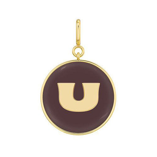 The Chocolate Enamel Letter Disc Charms