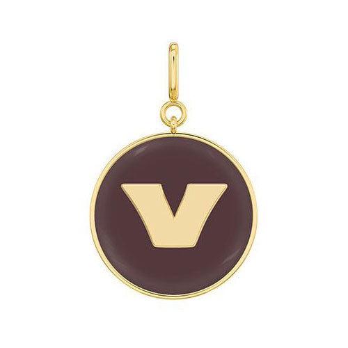 The Chocolate Enamel Letter Disc Charms