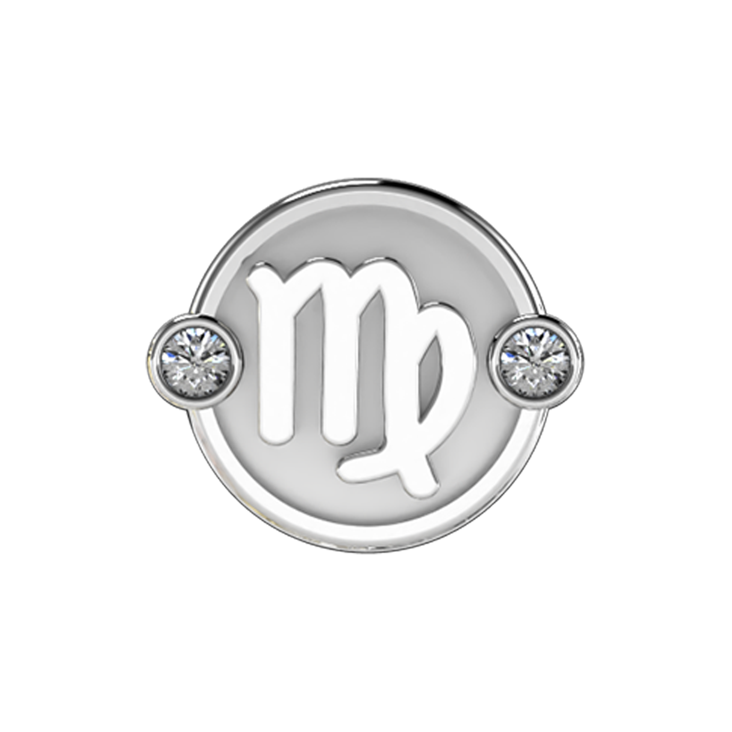Virgo Slider Charm 18K White Gold
