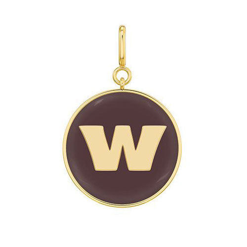 The Chocolate Enamel Letter Disc Charms