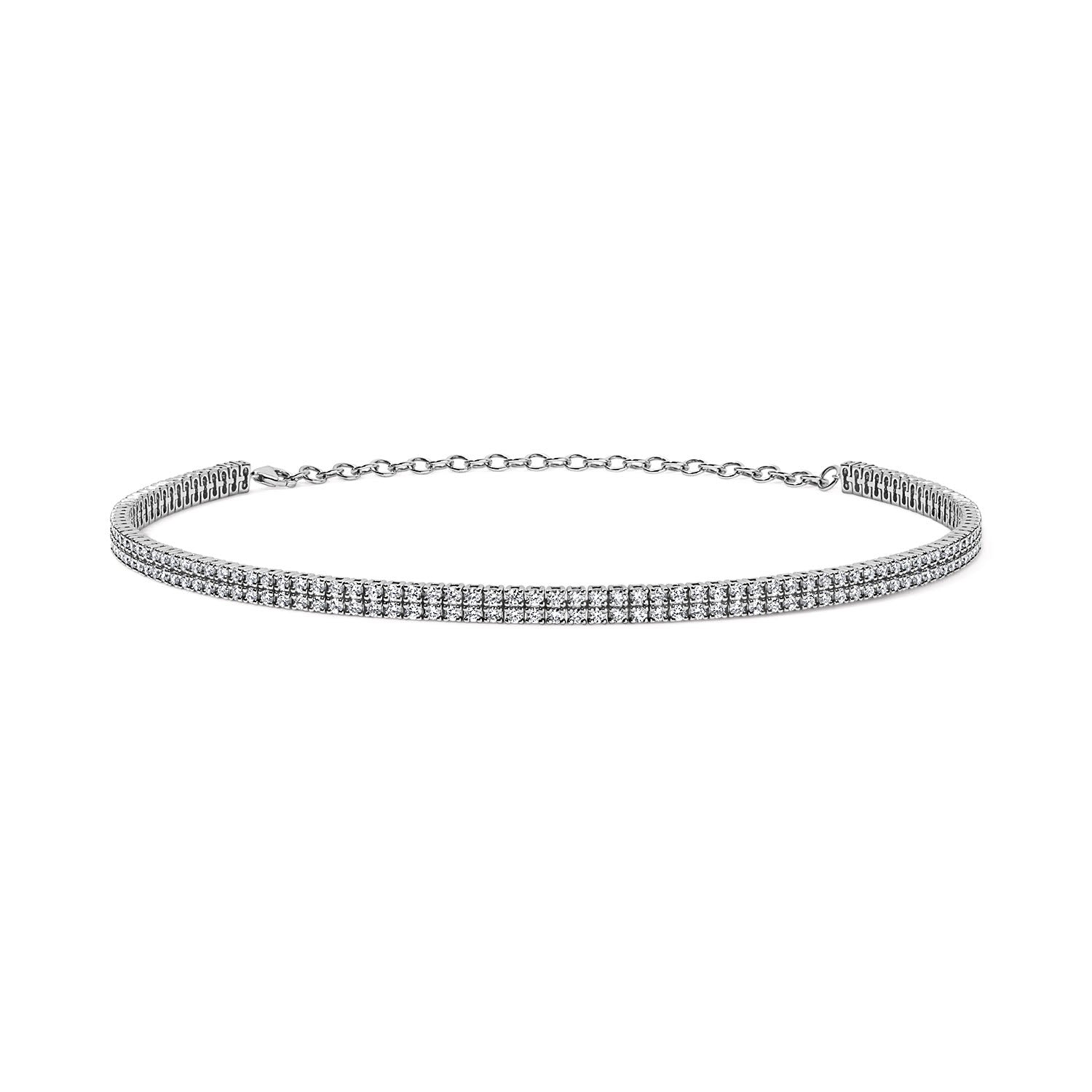 Two Row Diamond Tennis Choker