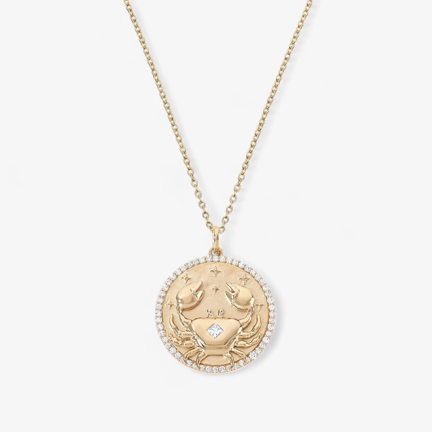 Gold and Diamond Zodiac Necklace