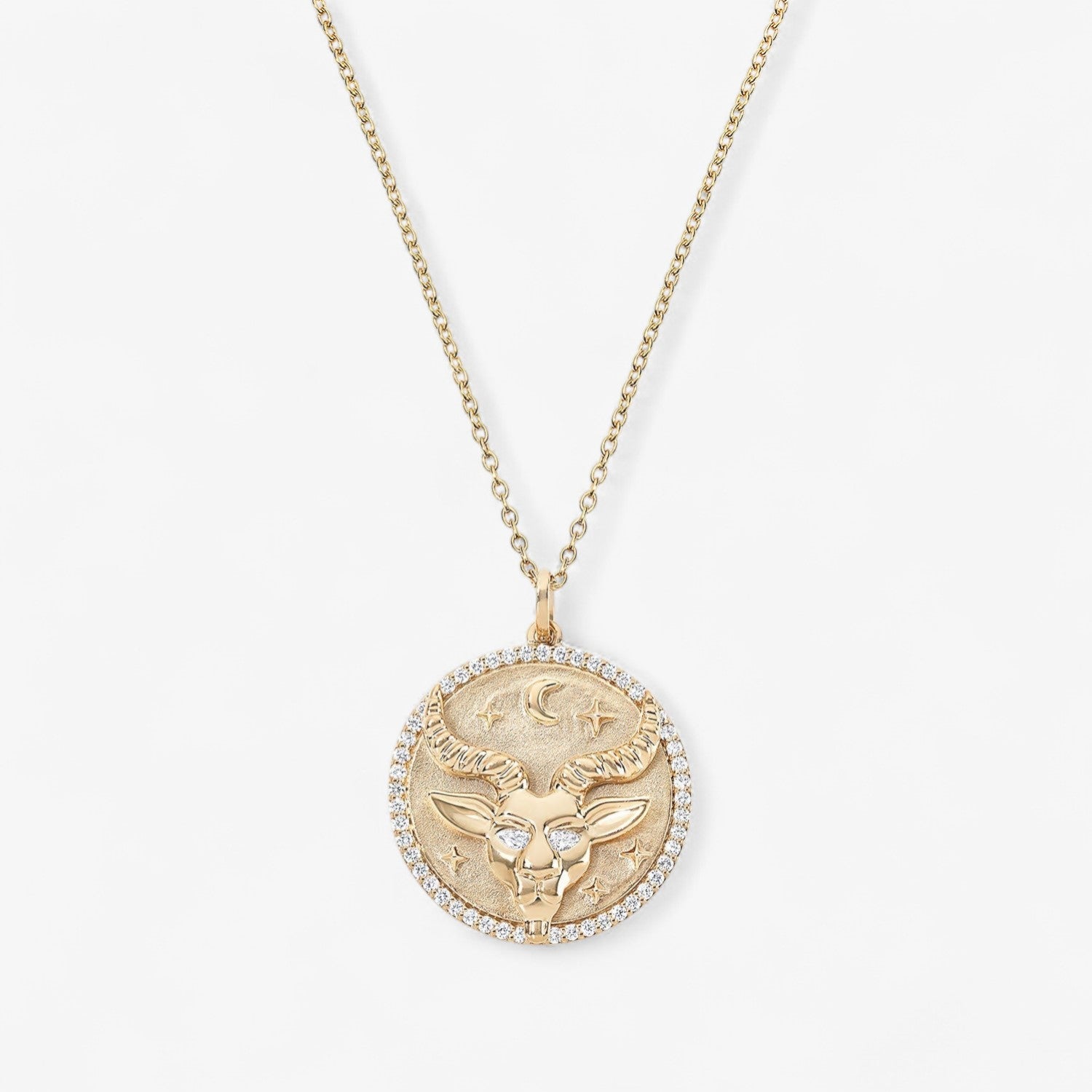 Gold and Diamond Zodiac Necklace
