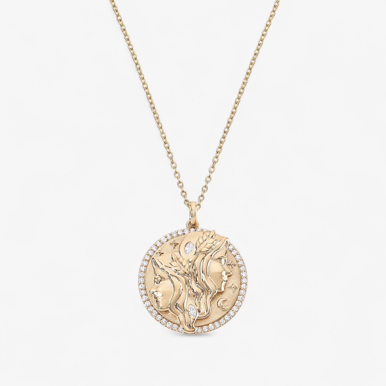 Gold and Diamond Zodiac Necklace