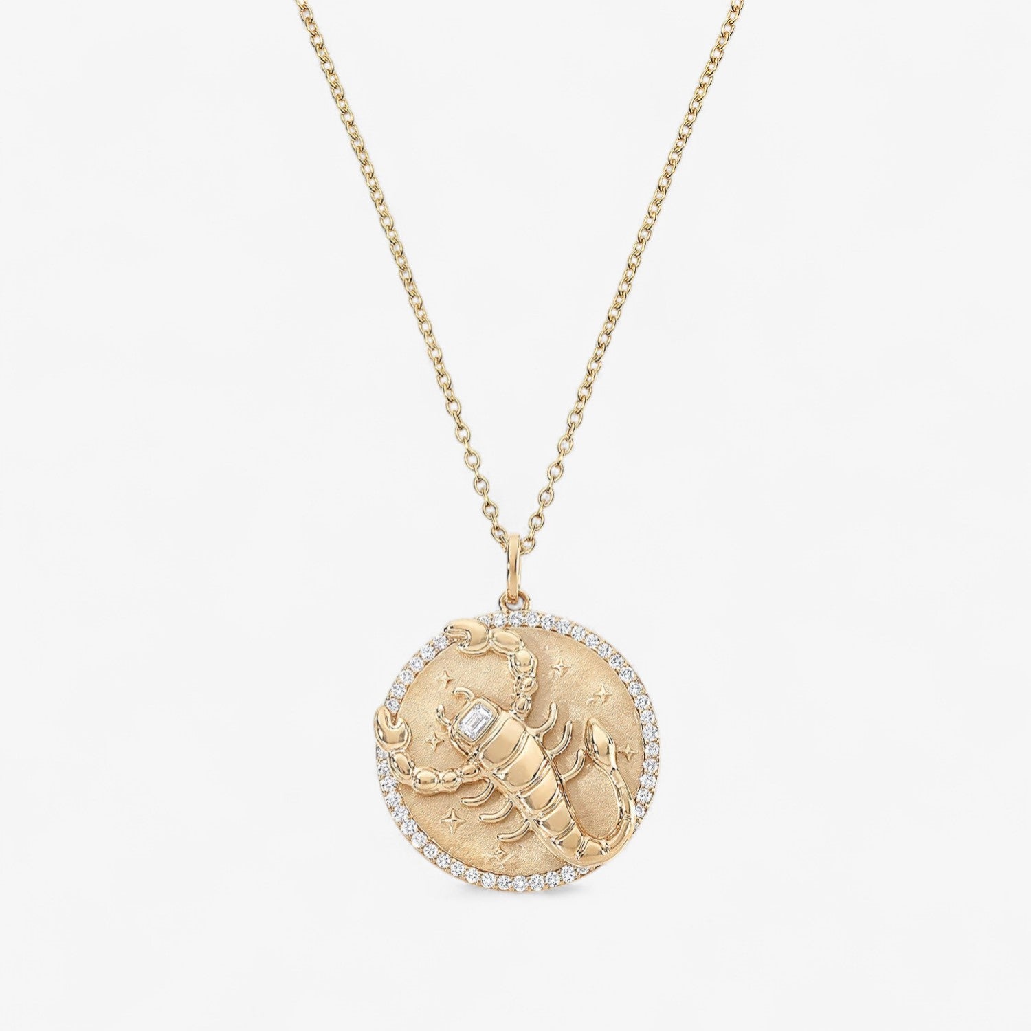 Gold and Diamond Zodiac Necklace