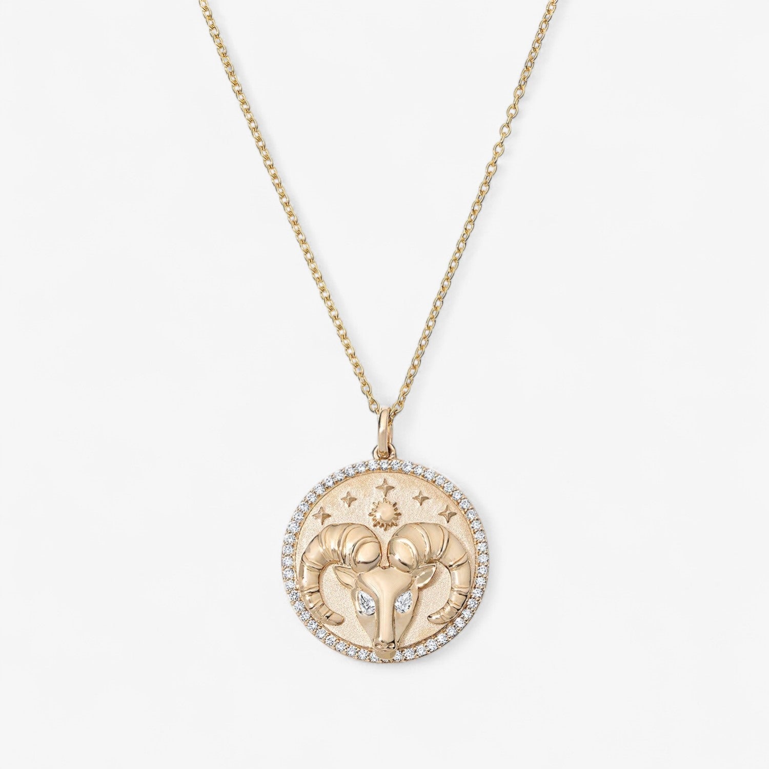 Gold and Diamond Zodiac Necklace