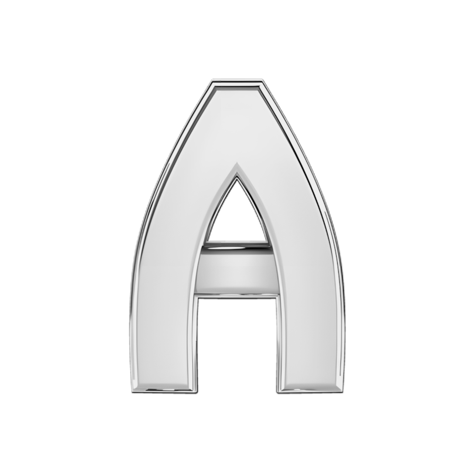 Slider Solid Letter A Charm