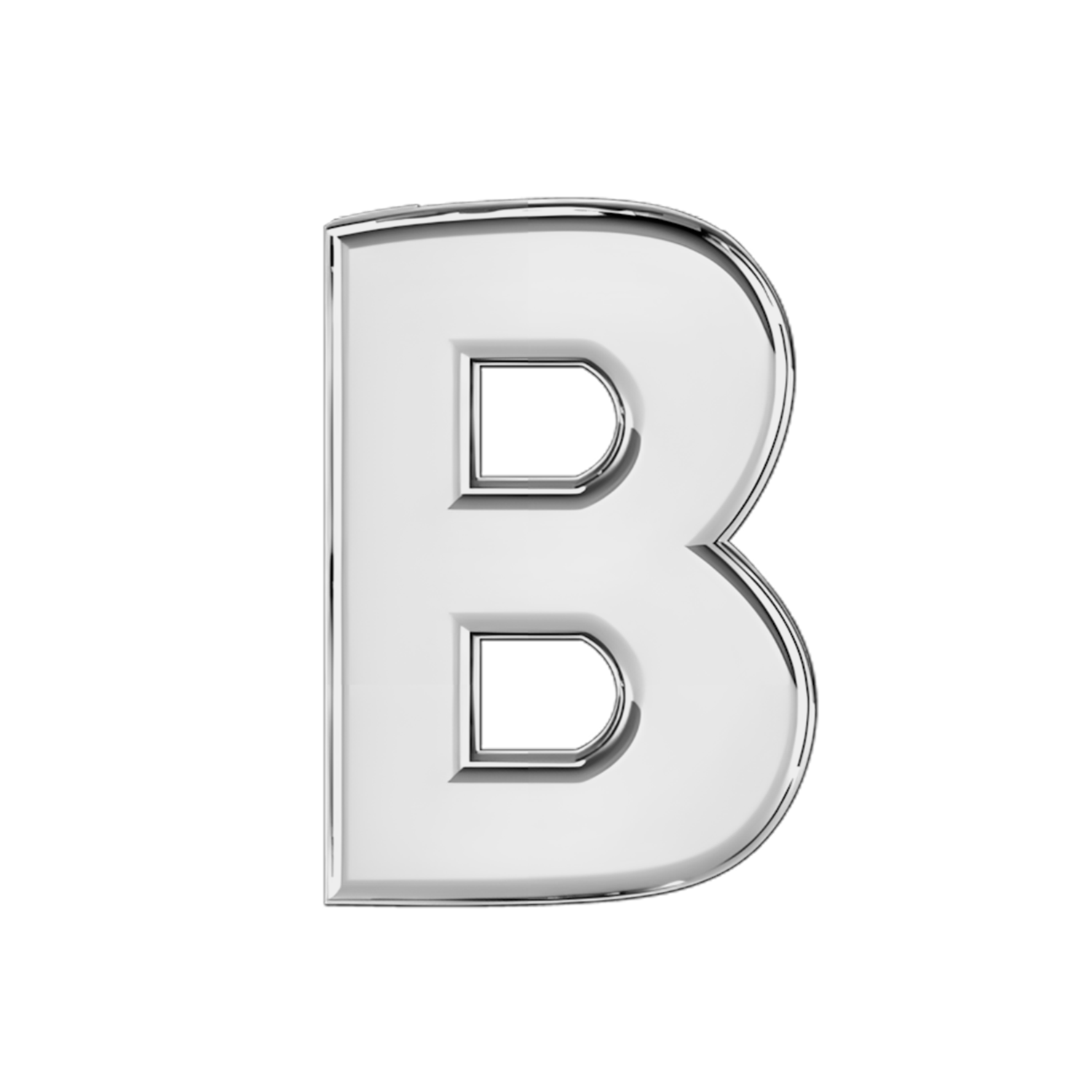 Slider Solid Letter B Charm
